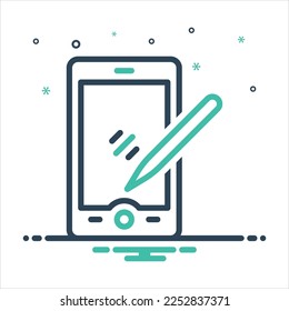 Vector colorful mix icon for pda