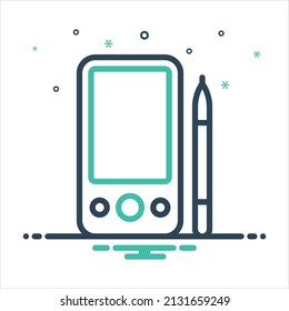 Vector colorful mix icon for pdas