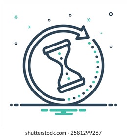 Vector colorful mix icon for pending