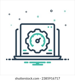 Icono de mezcla de colores vectoriales para rendimiento