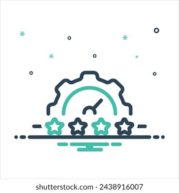 Vector colorful mix icon for performance