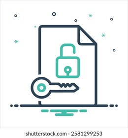Vector colorful mix icon for permission