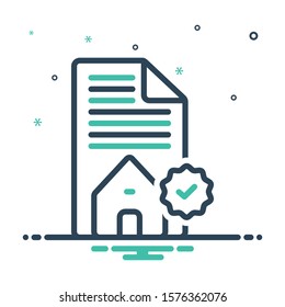 Vector colorful mix icon for permit