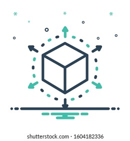 Vector colorful mix icon for perspective