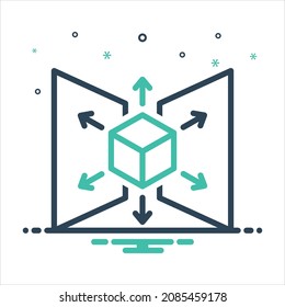 Vector colorful mix icon for perspectives