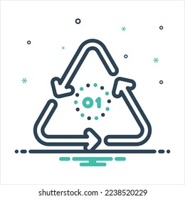 Icono de mezcla de color vectorial para peta