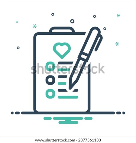Vector colorful mix icon for petition