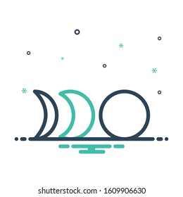 Vector colorful mix icon for phase