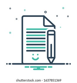 Vector colorful mix icon for phrase