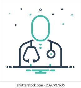 Vector colorful mix icon for physician