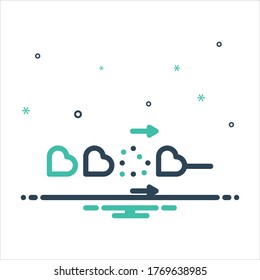 Vector colorful mix icon for pick