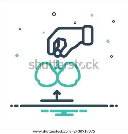 Vector colorful mix icon for picked