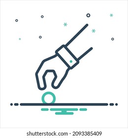 Vector colorful mix icon for picking