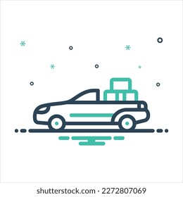 Vector colorful mix icon for pickup