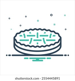 Vector colorful mix icon for pie