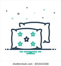 Vector colorful mix icon for pillow