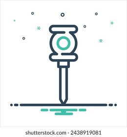 Vector colorful mix icon for pin