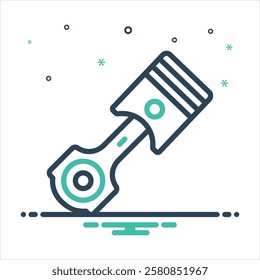 Vector colorful mix icon for piston