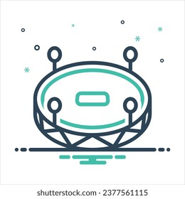 Vector colorful mix icon for pitch