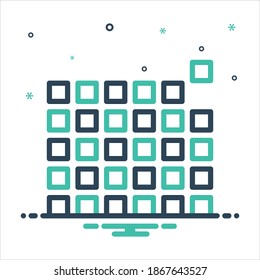 Vector colorful mix icon for pixel