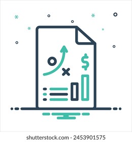 Vector colorful mix icon for plan