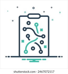 Vector colorful mix icon for plan