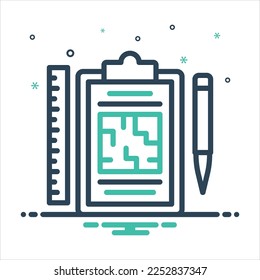 Icono de mezcla de colores vectoriales para planes
