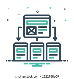 Vector colorful mix icon for platform