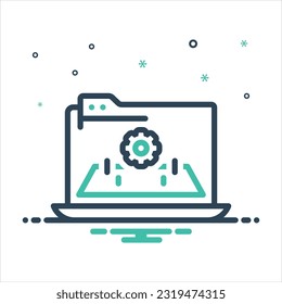 Icono de mezcla de colores vectorial para la plataforma