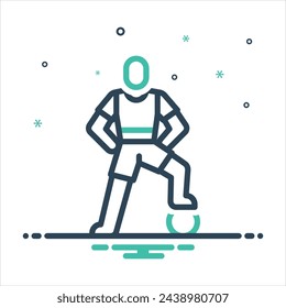 Vector colorful mix icon for player