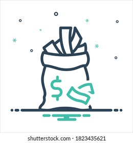 Vector colorful mix icon for plenty