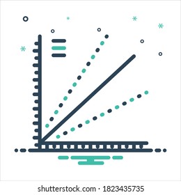 Vector colorful mix icon for plot