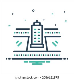 Vector colorful mix icon for plots