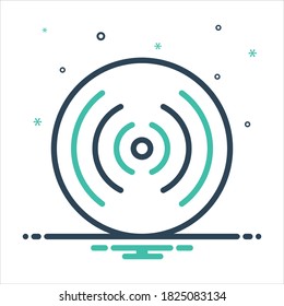 Vector colorful mix icon for point