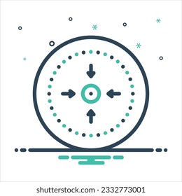 Vector colorful mix icon for point
