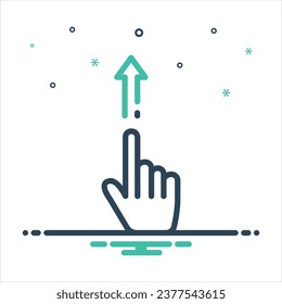 Icono de mezcla de color vectorial para apuntar