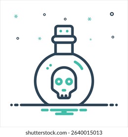 Vector colorful mix icon for poison