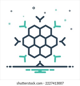 Vector colorful mix icon for polyester