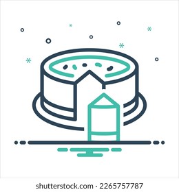 Icono de mezcla de color vectorial para la porción