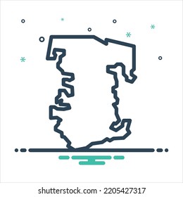 Vector colorful mix icon for portsmouth