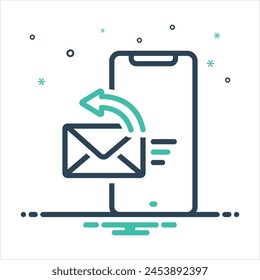 Vector colorful mix icon for post