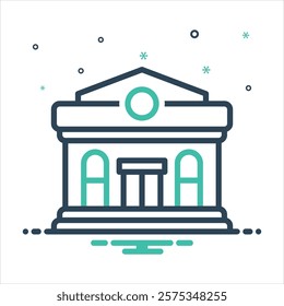 Vector colorful mix icon for post office