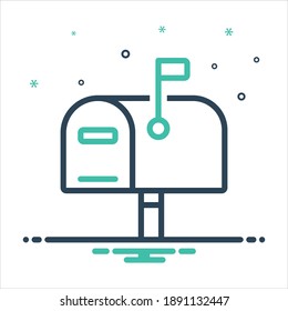 Vector colorful mix icon for postage