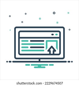 Vector colorful mix icon for posting