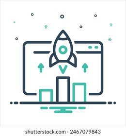 Vector colorful mix icon for potential