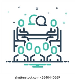 Vector colorful mix icon for pr consultancy