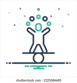 Vector colorful mix icon for practice