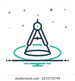 Vector colorful mix icon for precise