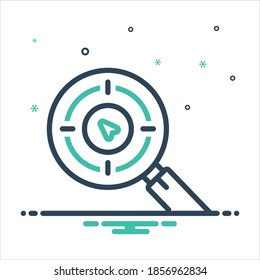 Vector colorful mix icon for predict