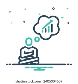 Icono de mezcla de colores vectoriales para la predicción